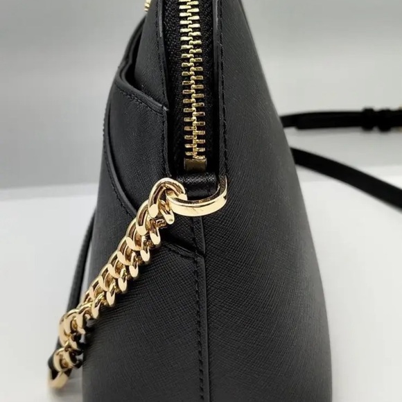 Michael Kors Jet Set Travel Black Medium Dome Crossbody Bag New (Original) - Picture 5 of 9